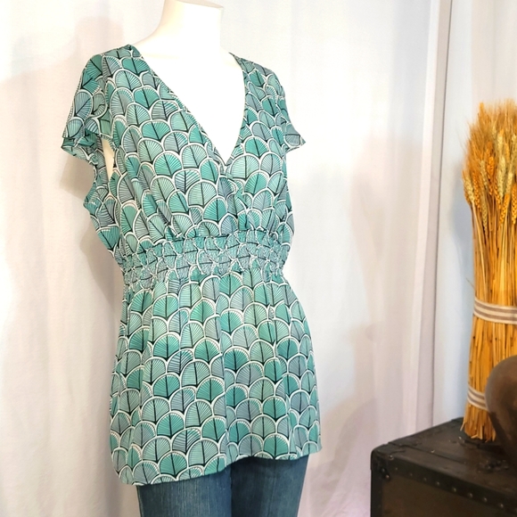 Apt. 9 Tops - Apt. 9 Sheer Cap Sleeve Top